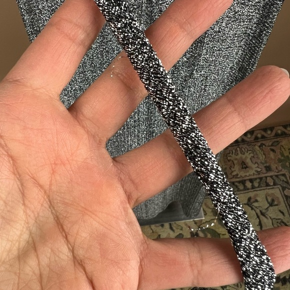 Vintage Metallic Silver and Black Collared Shirt with Matching Skirt Set - Picture 10 of 10